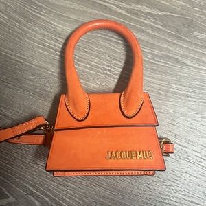 Jacquemus el chiquito bag in orange with removable strap